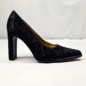 Mainframe Black Suede Heels Sz 7.5